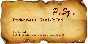 Podwinetz Szalárd névjegykártya
